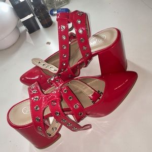 Red Nasty Gal Heels